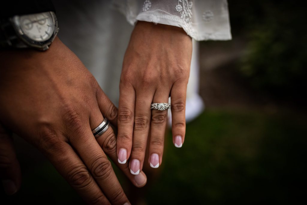 Black Diamond Band Engagement Ring-min