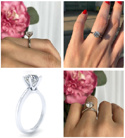 Simple Solitaire Six Prong Engagement Ring