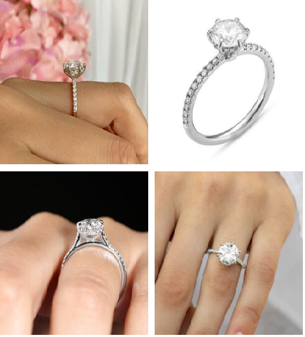 Basket setting hotsell engagement ring