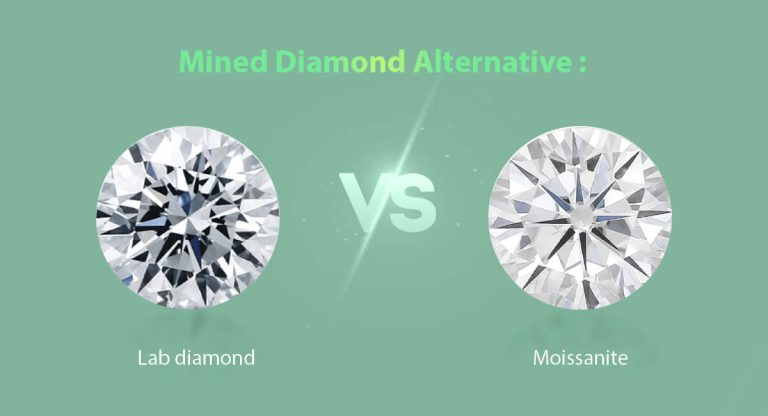 Mined Diamond Alternative: Lab diamond or Moissanite