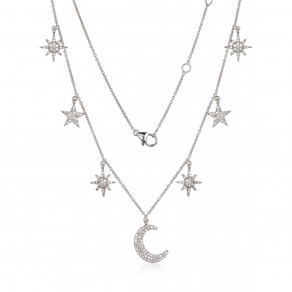 Star-charm-choker-diamond-necklace