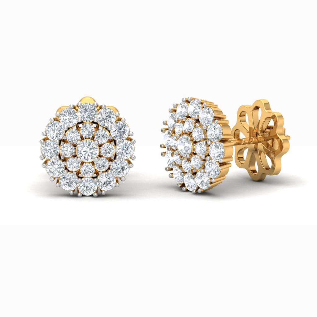 Cluster Lab Diamond Earring