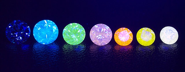 Diamonds that are fluorescent