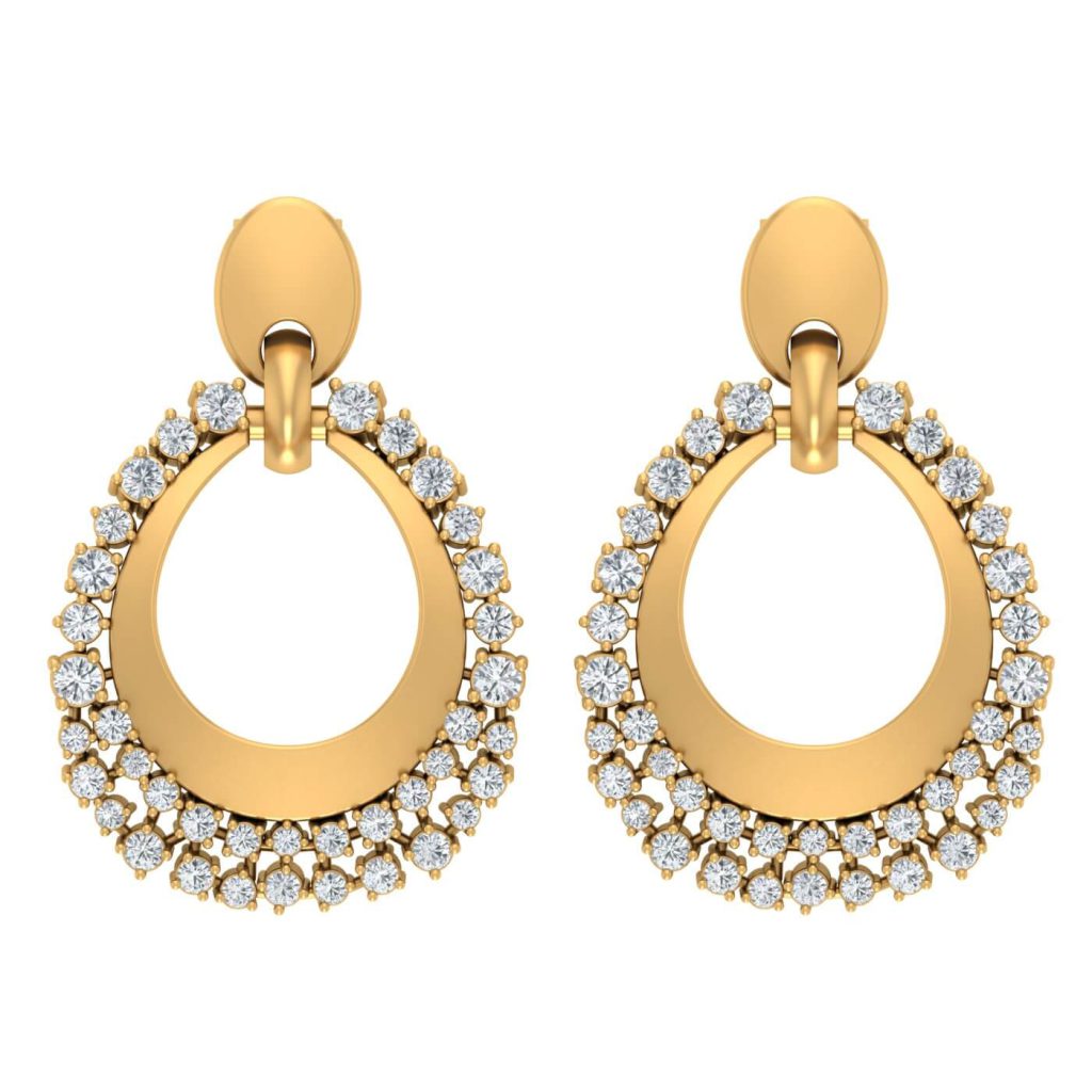 Dangle Drop Diamond Earring | Lab Grown Diamond Earring 